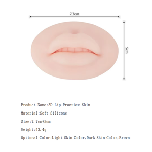 Groothandel Hoge Kwaliteit Duurzame Zachte Siliconen Open Mond 3d Realistische Lip Gesimuleerde Huid Pmu Accessoire Voor Tattoo Artiest Praktijk - Product Image 6