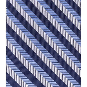 Cravatta in Seta Tommy Hilfiger da Uomo, Modello Village Classic Blu Navy, Taglia Regolare con Design a Righe Texturizzate - Product Image 2