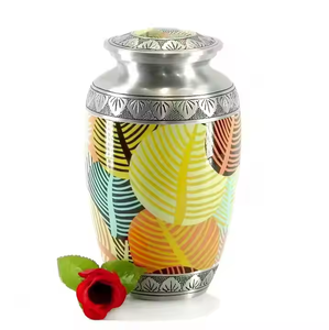 Urnas funerarias americanas populares, urnas para adultos de color azul y rojo con forma redonda de Metal para suministros funerarios, gran oferta 2025 - Product Image 3