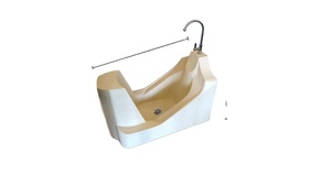 Terrazzo Pedestal Sink Muslim Wudu Oval Modern Design Premium Quality Single Hole Drainer 12L Capacity Foot Washing Basin for - Product Image 3