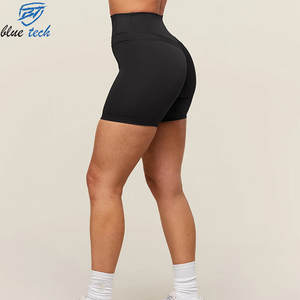 Shorts de sport pour femmes personnalisés, haute qualité, taille haute, respirants, séchage rapide, couleur personnalisée pour l'entraînement et le fitness avec logo et design personnalisés - Product Image 3