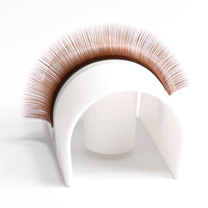 Extensions de cils individuelles de qualité supérieure, plates, brunes, OEM ODM 0.05 0.07, faux cils colorés, fournitures de cils en gros, couleur brune - Product Image 4