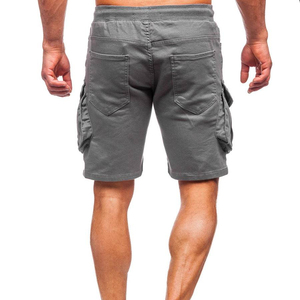 กางเกงขาสั้นผ้าใบเอวสูงกลางแบบลำลองของผู้ชาย OEM กางเกงคาร์โก้ผ้าใบเอวยางยืดระบายอากาศได้ดี - Product Image 2