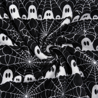 Couverture Sherpa personnalisée imprimée par sublimation pour Halloween, idéale pour les décorations de fêtes, les magasins de détail et les textiles de maison, parfaite pour les cadeaux.