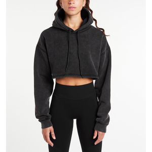 Mujeres de moda Sudaderas con capucha de punto Crop Top All Season Casual Fashion Outfit Elegante Ropa de calle cómoda - Product Image 1