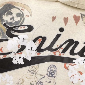 Homme Unisexe Hoodies MR SAINT Lettre Graphique Distressed Thermal Streetwear Hoodies Sweatshirt Casual Cotton Hooded - Product Image 5