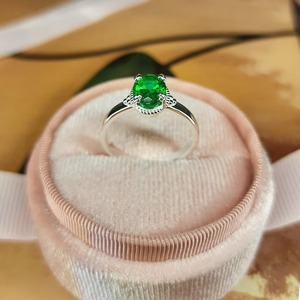Handmade Vintage 925 Sterling Silver Lab Stone Emerald Cut Bezel Setting Gold Plated Engagement <b>Ring</b> for Women <b>Indian</b> Weddings - Product Image 5