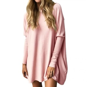 Blouse pour femmes, col rond, type long, pull-over, tout assorti, léger, ample, pour le travail - Product Image 2