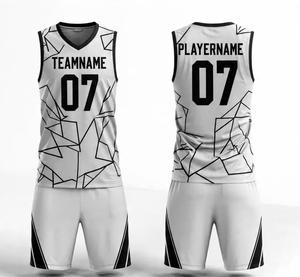 Uniforme de Baloncesto de Alta Calidad, 100% Poliéster, Transpirable, con Malla, Impresión Personalizada por Sublimación, Camiseta y Pantalones Cortos - Product Image 3