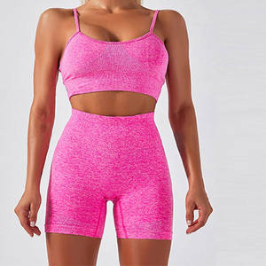 Soutien-gorge avec ensemble court Sexy de haute qualité pour femmes adultes POUR GYM ET YOUGA Soutien-gorge court de haute qualité pour le printemps et l'été - Product Image 2