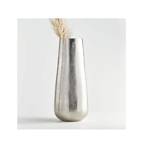 Vase contemporain élégant en métal et en verre Pièce décorative de table murale polyvalente pour la maison ou le bureau Design moderne - Product Image 2