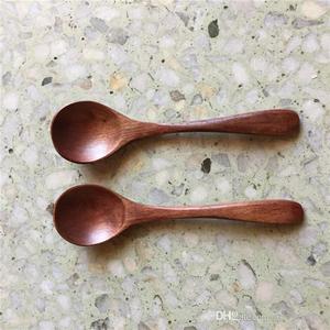 Mini cuillère en bois massif pour soupe faite à la main, cuillère en bois d'acacia pour cuillère à confiture avec poli à la main pour un prix bas - Product Image 5