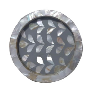 ที่รองแก้วแบบฝังกระดูกสำหรับแผ่นรองแก้วกาแฟชุดจานชามดีไซน์หรูหราไม่เหมือนใครในงานฝีมือดาวอินเดีย - Product Image 2