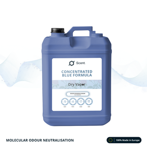 Neutralisateur d'odeurs à vapeur sèche Formule bleue standard : Odeurs de sueur, de fèces, de fumée et de solvants - Fût de 25 kg - Vrac - Product Image 1