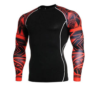 Mma – haut de protection contre l'éruption cutanée, chemises de Compression personnalisées pour hommes, chemise de Compression à manches longues - Product Image 1