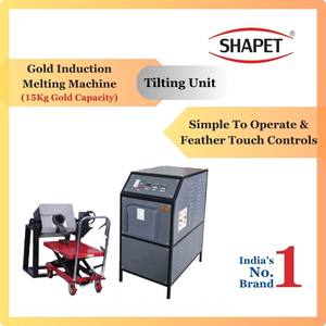 เครื่องหล่อทองเหนี่ยวนำ100กก. 155kw 380V สำหรับทำเครื่องประดับชุดเอียงเทหน่วยแช่เย็นส่วนประกอบหลักของมอเตอร์ - Product Image 2