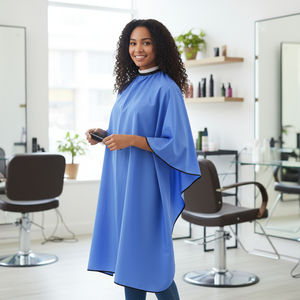 Tablier de coiffure personnalisé, cousu main, pour salon, 100% polyester imperméable, taille ajustable - Product Image 2
