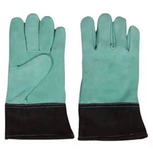 Guantes de seguridad de manga larga de cuero dividido de piel de vaca resistentes al calor para soldadores y bomberos uso Industrial de uso General - Product Image 6