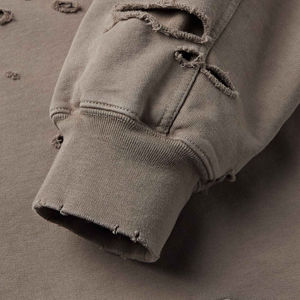 Meilleur sweat à capuche double couche délavé au soleil et délavé à l'acide conception personnalisée Streetwear polaire vierge pour hommes - Product Image 3