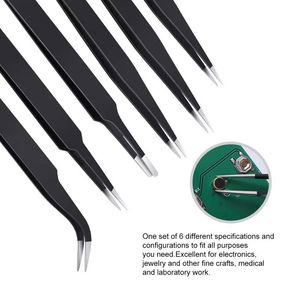 Pinzas de pestañas de volumen de 90 grados, punta de fibra, pinzas de pestañas injertadas, herramienta de extensión de pestañas - Product Image 4