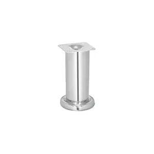Hermex 120Mm High Chrome <b>Furniture</b> <b>Legs</b> For Chairs Tables Cabinets Modern Round Iron Metal <b>Legs</b> Pack Of 4 For Living Room Kitche - Product Image 1