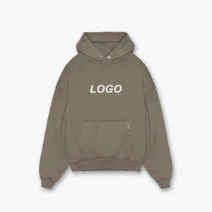 Sweats à capuche pour hommes en coton 100% lourd surdimensionné Double capuche goutte épaule personnalisable pour l'hiver - Product Image 3