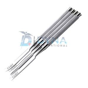 ชุดสิ่วสำหรับทันตกรรม4ชิ้นอุปกรณ์แยกกระดูกสันตรงแบบมีแนวโค้งอุปกรณ์คุณภาพระดับพรีเมี่ยม - Product Image 5