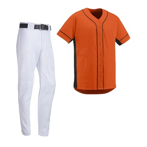 Uniforme de Béisbol Personalizado para Hombre Adulto, 100% Poliéster Transpirable, Manga Corta, Cosido/Estampado, Nombre/Número/Logotipo Personalizados - Product Image 1