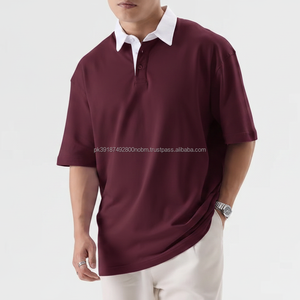 เสื้อยืดผู้ชายทรงหลวมสบายๆ ออกแบบเองได้ คอเสื้อตัดกัน ระบายอากาศ แห้งเร็ว มีกระเป๋าเสื้อ แขนสั้น เสื้อฤดูร้อน ขายส่ง - Product Image 1