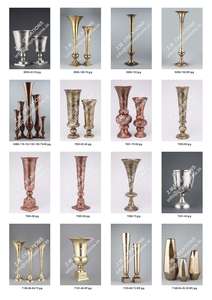 Juego de jarrones de flores de Metal hechos a mano modernos, decoración navideña de flores artificiales para el hogar, Hotel, centros de mesa elegantes - Product Image 6