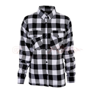 Chemise personnalisée en flanelle de qualité supérieure pour motocyclette Chemise de protection entièrement doublée pour dames Protection corporelle personnalisée pour hommes en course - Product Image 3