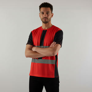 ชุดทำงานแบบใหม่ สะท้อนแสงสูง มาตรฐาน ANSI ระดับ 2 ผลิตจากโพลีเอสเตอร์ 100% สีพื้น พร้อมแถบสะท้อนแสง แขนยาว ไฟ LED กันน้ำ เพื่อความปลอดภัย - Product Image 5