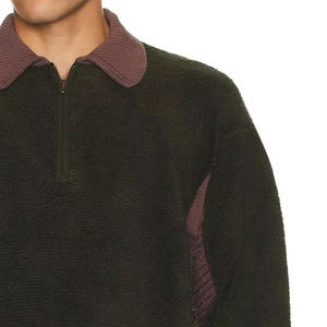 Sudadera personalizada de corte holgado con cremallera para hombre, ligera Spandex/algodón orgánico, transpirable, a prueba de viento, Anti-UV, diseño de bloqueo de Color - Product Image 4