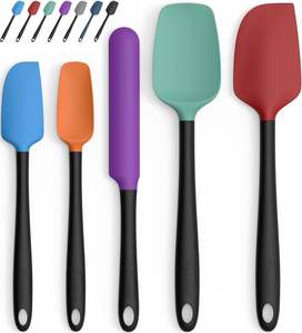 <b>Silicone</b> <b>Spatula</b> Set of 5,High Temperature Resistant, Food Grade <b>Silicone</b>, Dishwasher Safe, for Baking, Cooking (Aqua Green) - Product Image 4