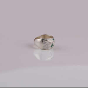 Bague design arbre en or massif 18 carats, cadeau de fiançailles unisexe de luxe fait à la main avec diamant cultivé en laboratoire certifié plaqué or massif - Product Image 4