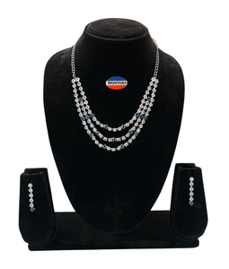 ชุดสร้อยคอเพชรอเมริกันหลายชั้นที่สง่างามสำหรับผู้หญิงเหมาะสำหรับงานแต่งงานและงานเลี้ยงตามประเพณี - Product Image 3