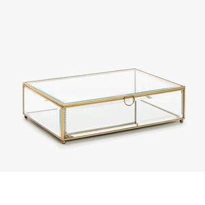 Ensemble de vaisselle personnalisé vintage pour la décoration de la maison boîte à bijoux en métal faite à la main de couleur dorée vente en gros - Product Image 5