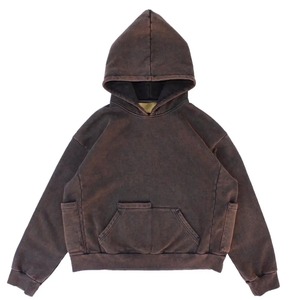 เสื้อฮู้ดดี้โอเวอร์ไซส์หนานุ่มสำหรับฤดูหนาว มีกระเป๋าคาร์โก้ สไตล์สตรีทแวร์ทรงหลวม ล้างสีแบบวินเทจ ผ้าฟลีซ - Product Image 2