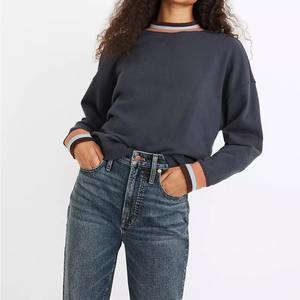 Meilleures ventes Sweat-shirt personnalisé Pull-over Vêtements pour femmes Street Wear Sweat-shirt avec logo personnalisé Sweat-shirt pour femmes à épaules tombantes - Product Image 1