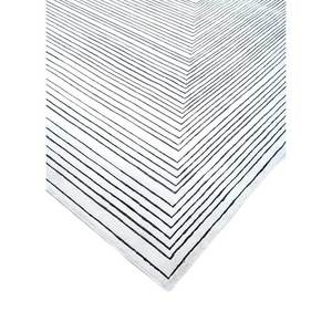 Alfombras de Viscosa Azalea Ivory Anudadas a Mano con Patrón Geométrico Abstracto para Entrada, Sala de Estar, Pasillo, Rectangulares, Tabriz Sipv-03 - Product Image 2