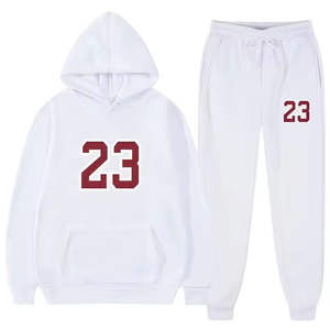 Ropa Deportiva Unisex Personalizada, Estilo Streetwear con Lavado Ácido, Sudadera con Capucha de Forro Polar Técnico, Pantalones Deportivos Casuales de Algodón para Invierno - Product Image 1