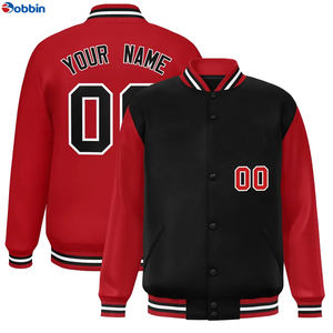 Veste universitaire unisexe pour homme BOBBIN INDUSTRIES, vente chaude, personnalisable, style baseball, tissu en toile, polaire, grande taille - Product Image 4