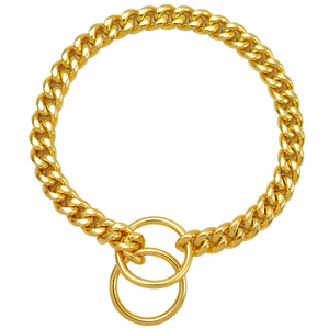 <span class=keywords><strong>Collar</strong></span> para Perro Qbellpet, Nuevo Modelo, Cadena de Acero Inoxidable de 10 mm de Ancho, <span class=keywords><strong>Collar</strong></span> de <span class=keywords><strong>Metal</strong></span> para Pasear Perros, Color Oro Rosa, Resistente a Mordeduras - Product Image 5