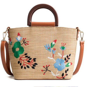 Tendance et élégant sac à main dames ethnique Jute sac à main pour vêtements Shopping sacs naturels bohème sacs en gros prix d'usine - Product Image 2