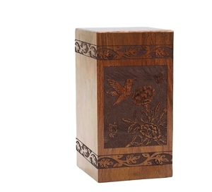 Urna de palisandro para cenizas humanas Caja de madera Urna de cremación personalizada para cenizas Caja de urna de madera grande hecha a mano - Product Image 3