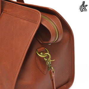 Bolso de piel sintética con logotipo personalizado para hombre, elegante bolso de viaje para exteriores, color marrón, 2022 - Product Image 6