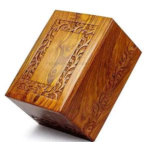 Urnas de cremación de madera modernas de Venta caliente, urnas decorativas para entierro funerario hechas a mano para hombre y mujer a bajo precio - Product Image 1