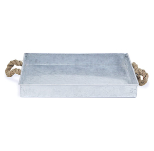 Bandeja de servicio de metal galvanizado con revestimiento negro Forma rectangular para bandejas de servicio de bebidas y aperitivos de Mesa para el hogar y el hotel - Product Image 5