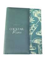Couverture de menu de restaurant, café, bar de luxe, design double pliage personnalisé, en cuir PU durable de haute qualité, certifiée ISO, nickel