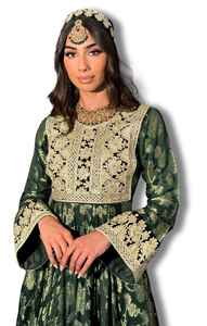 Vestido Kuchi afgano Línea A Bordado Festival Pashtun Cultura Nuevo Tradicional para Kuchi Tribal - Product Image 2